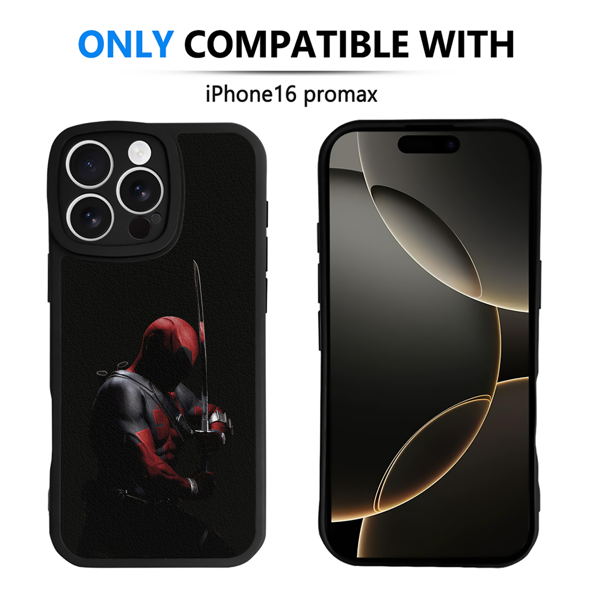 （画像用） Deadpool デッドプール 【iPhone 16シリーズ対応】シリコンスマホケース（レザー調） 材質：シリコン